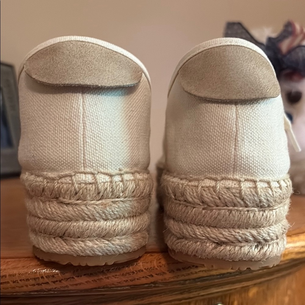 Brand New Tory Burch Off-White Lace-Up Espadrilles - Picture 6 of 6